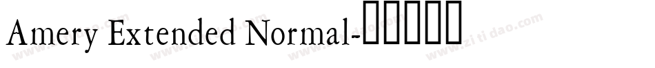 Amery Extended Normal字体转换